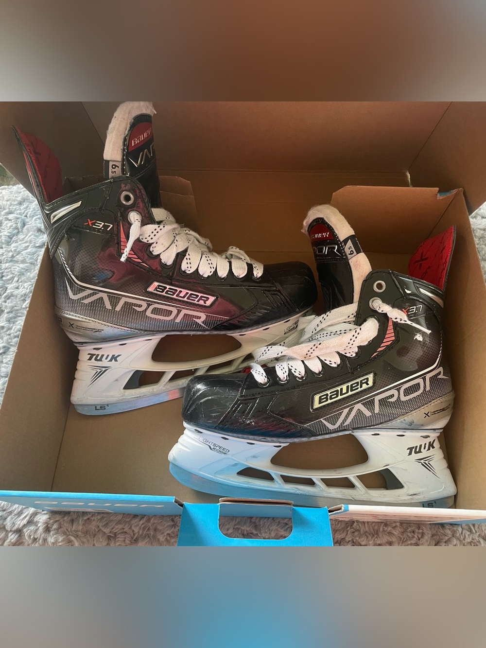 SR 6.5EE Bauer Vapor X3.7  Ice Hockey Skates Men's Size 6.5 Senior Skate Wide